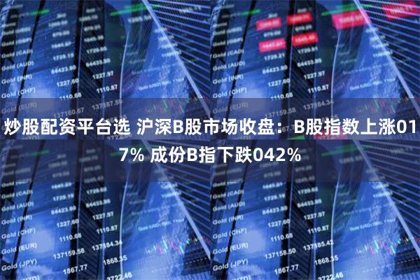 炒股配资平台选 沪深B股市场收盘：B股指数上涨017% 成份B指下跌042%